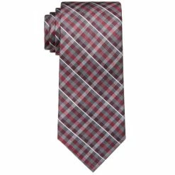Brand new 👏 Michael Kors Men's Grid Check-Print Tie Taupe ✔️