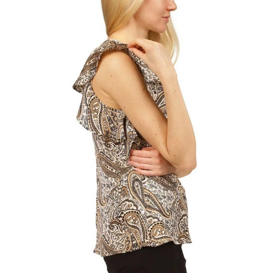 Best reviews of 👍 Michael Kors 👩 Women's Paisley Chain-Collar Top Husk Paisley 😍 - Image 4