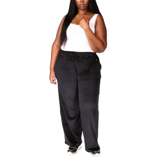 Budget β Michael Kors Plus Size Velour Wide-Leg Pull-On Pants Dark Ruby π