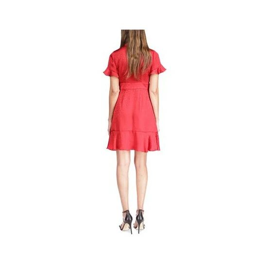 Wholesale π Michael Kors π© Women's Cheeta Plisse Tonal-Print Tie π Dress Crimson π - Image 2