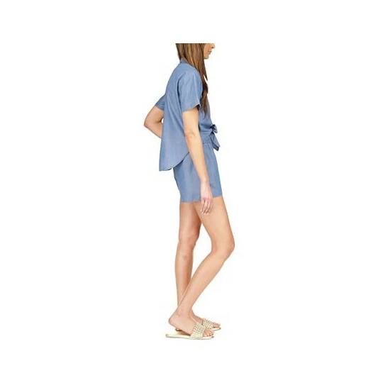 Cheap 🔥 Michael Kors 👩 Women's Tie-Front 👕 Shirt Light Cadet Wash 😍 - Image 6