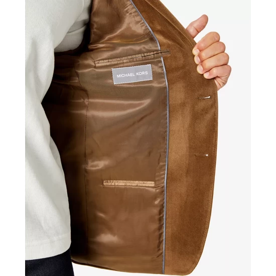 Outlet β¨ Michael Kors Men's Modern-Fit Velvet Blazer Mustard π₯° - Image 7