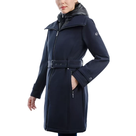 Best Pirce π₯ Michael Kors π© Women's Belted Hooded Raincoat Navy π€© - Image 5