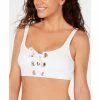 New ❤️ Michael Kors Lace-Up 👙 Bikini Top White 😉