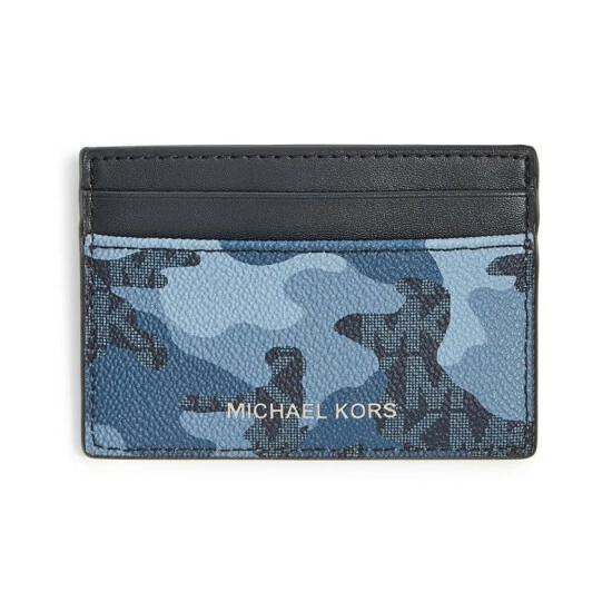 Top 10 โค๏ธ Michael Kors Men's Faux Nappa Leather Camo Card Case Black Mult โ