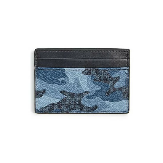 Top 10 โค๏ธ Michael Kors Men's Faux Nappa Leather Camo Card Case Black Mult โ - Image 2