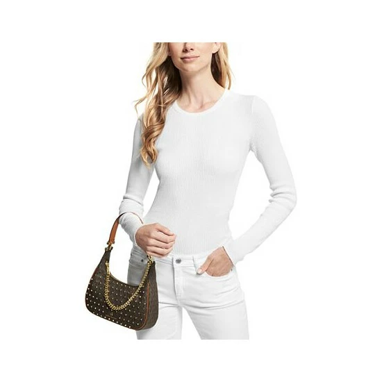 Deals 🛒 Michael Kors Signature Piper Leather Small Pouchette Brown/acorn 🔔 - Image 3