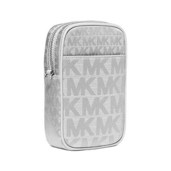 Best Pirce β€οΈ Michael Kors Signature Blaire Small North South Chain Camera Crossbody Silver π - Image 2