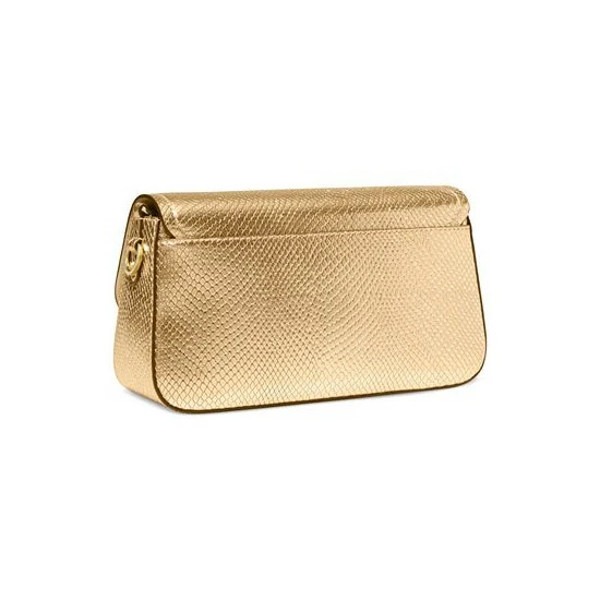 Best Sale 🌟 Michael Kors Parker Medium Convertible Pouchette Shoulder Pale Gold ✔️ - Image 2