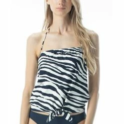 Wholesale π Michael Kors Tie-Front Tankini Top New Navy Blue π₯°