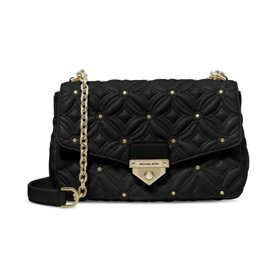 Outlet 🛒 Michael Kors Soho Small Chain Strap Shoulder Bag Light Cream 👍