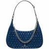 Best deal 💯 Michael Kors Piper Small Studded Leather Pouchette River Blue 👍