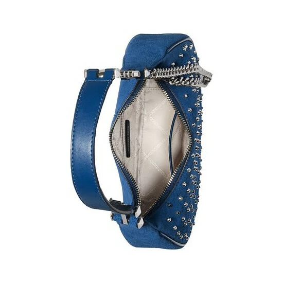 Best deal π― Michael Kors Piper Small Studded Leather Pouchette River Blue π - Image 2