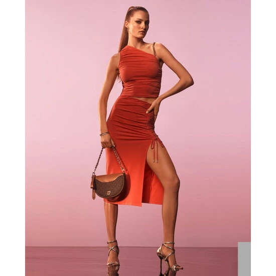 Hot Sale 👏 Michael Kors Signature Dover Small Half Moon Pouchette Admiral/pale Blue ✔️ - Image 5