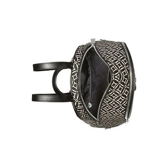 Deals 🤩 Michael Kors Signature Rhea Zip Medium Top 🎒 Backpack Black/light Cream 🔥 - Image 3