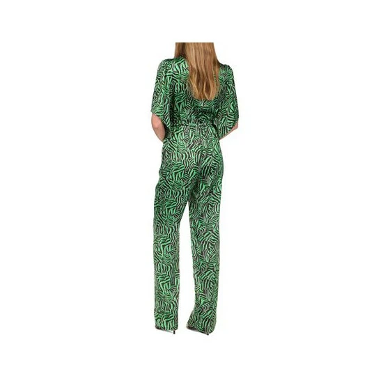 Cheap ๐งจ Michael Kors ๐ฉ Women's Zebra-Print Tie Jumpsuit Spring Green ๐งจ - Image 2
