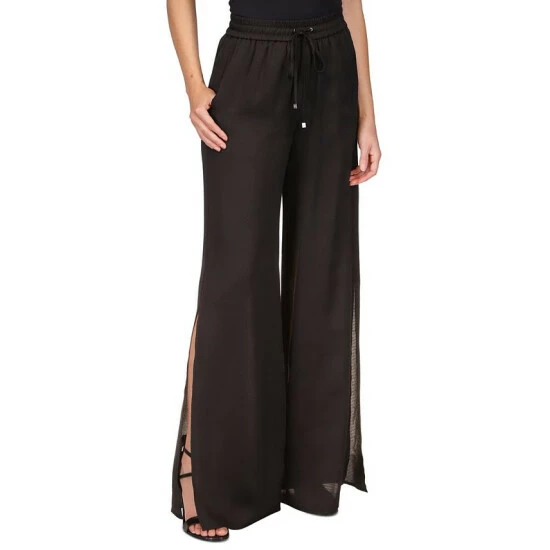Best Pirce π― Michael Kors Petite Solid High Slit Pants Black β
