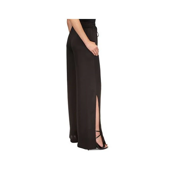 Best Pirce π― Michael Kors Petite Solid High Slit Pants Black β - Image 3