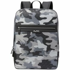 Promo 😍 Michael Kors Men's Nylon Camo Business 🎒 Backpack Charcoal 🔥
