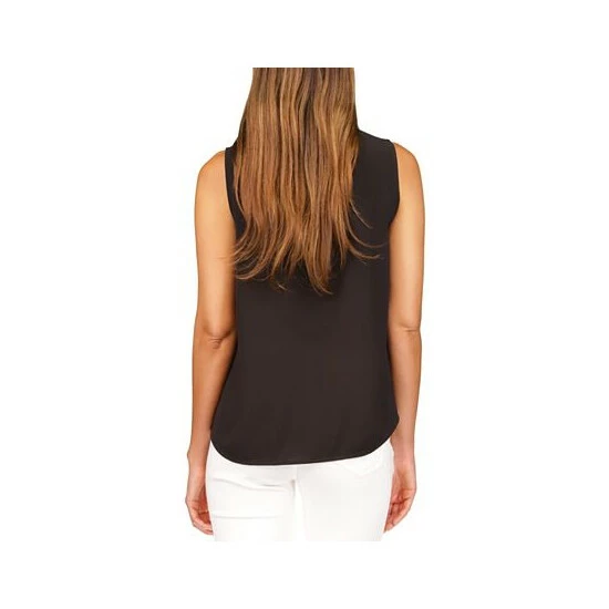 Best Sale ✔️ Michael Kors 👩 Women's Crepe Chain Faux-Wrap Top Spring Green 🌟 - Image 2