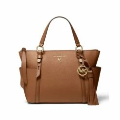 Wholesale π Michael Kors Sullivan Small Convertible Top Zip Leather Tote Luggage/gold π