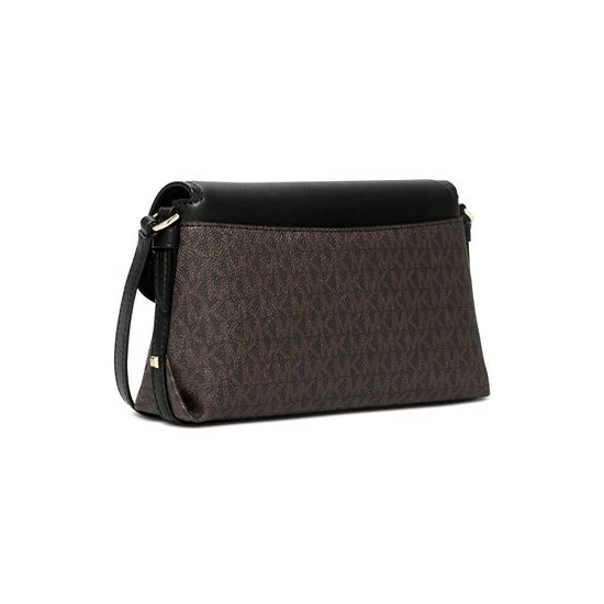 Top 10 🥰 Michael Kors Signature Brooklyn Small Flap Crossbody Brown/black 👍 - Image 2