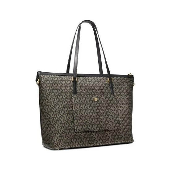 Promo 😉 Michael Kors Signature Heritage Extra Large Travel Sleeve Tote Black/gold 😉 - Image 2