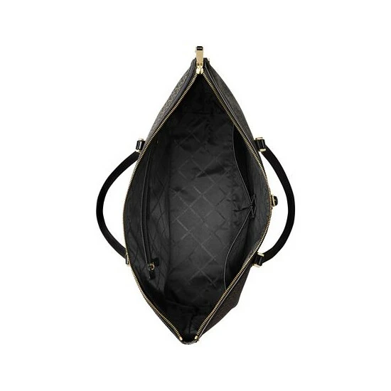 Promo 😉 Michael Kors Signature Heritage Extra Large Travel Sleeve Tote Black/gold 😉 - Image 3