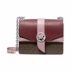 Cheapest 💯 Michael Kors Signature Greenwich Small Convertible Crossbody Royal Pink Multi 🔥