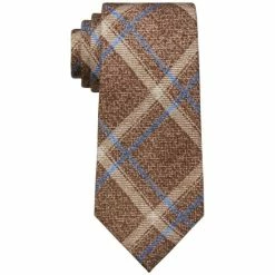 Budget ❤️ Michael Kors Men's Plaid Tie Brown Multi 🌟