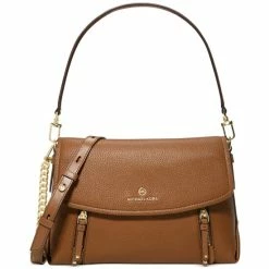 Hot Sale 🥰 Michael Kors Brooklyn Medium Convertible Leather Shoulder Bag Luggage 👍