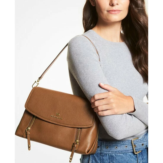 Hot Sale ๐ฅฐ Michael Kors Brooklyn Medium Convertible Leather Shoulder Bag Luggage ๐ - Image 4