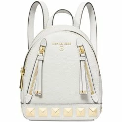 Discount π Michael Kors Studded Mini Brooklyn π Backpack Optic White π₯°