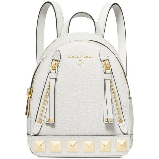 Discount ๐ Michael Kors Studded Mini Brooklyn ๐ Backpack Optic White ๐ฅฐ