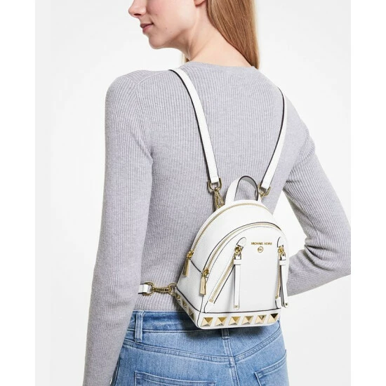 Discount ๐ Michael Kors Studded Mini Brooklyn ๐ Backpack Optic White ๐ฅฐ - Image 4