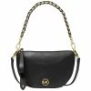Best reviews of ❤️ Michael Kors Dover Small Half Moon Leather Pouchette Black 🔔