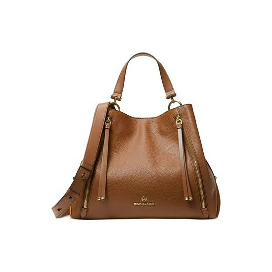 Best Pirce βοΈ Michael Kors Brooklyn Large Leather Grab Tote Brown/black π - Image 2