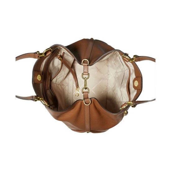 Best Pirce βοΈ Michael Kors Brooklyn Large Leather Grab Tote Brown/black π - Image 4