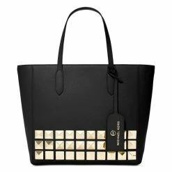 Buy 👏 Michael Kors Sinclair Large East West Leather Tote Black ⌛