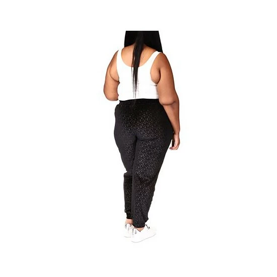 Wholesale 🎉 Michael Kors Plus Size Velour-Embossed Jogger Pants Black ❤️ - Image 3