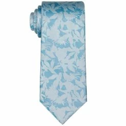 Discount 😉 Michael Kors Men's Classic Tonal Botanical Tie Blue 😍