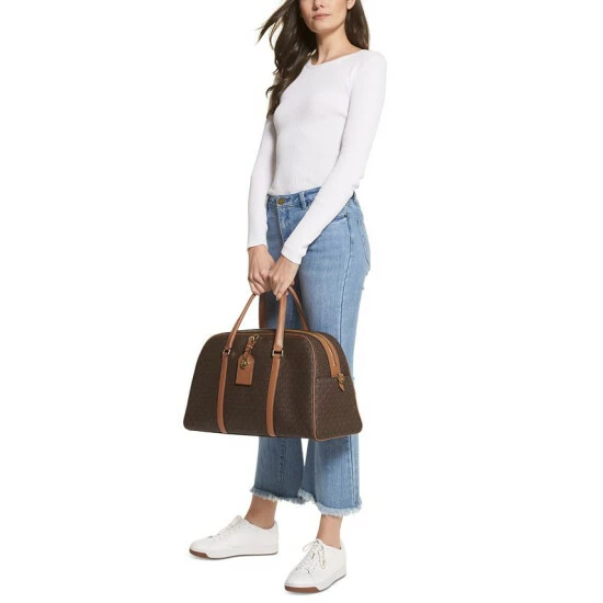 Wholesale 👍 Michael Kors Signature Heritage Extra Large Weekender Brown/acorn 🛒 - Image 4
