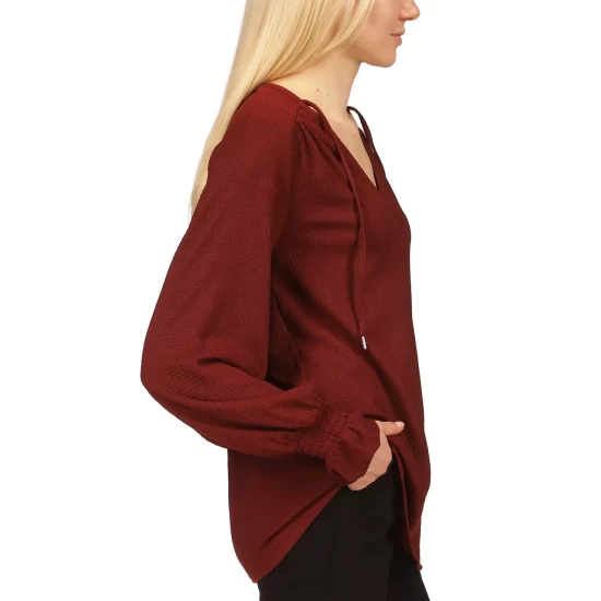 New 😉 Michael Kors 👩 Women's Raglan Peasant Tunic Black 🥰 - Image 5