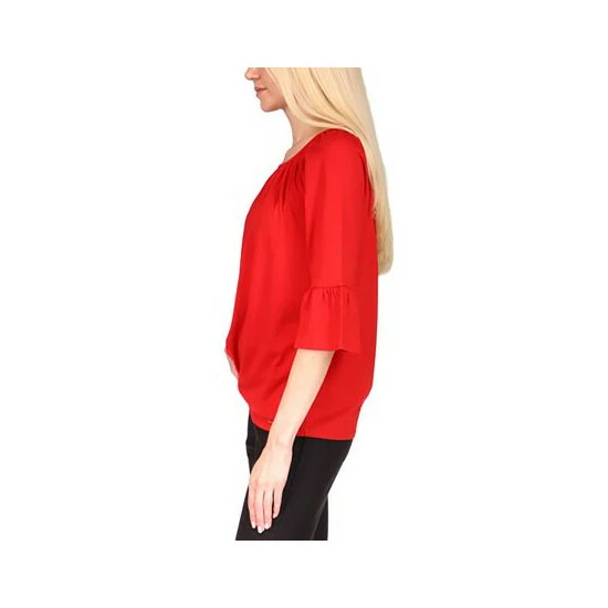 Flash Sale ๐ฏ Michael Kors Flared-Sleeve Top Crimson ๐ฏ - Image 3