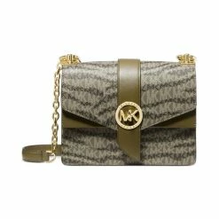 Cheapest 😉 Michael Kors Signature Greenwich Convertible Crossbody Olive 💯
