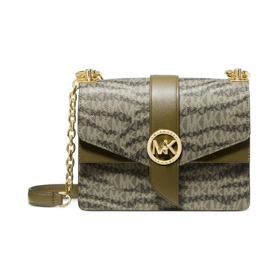 Cheapest 😉 Michael Kors Signature Greenwich Convertible Crossbody Olive 💯