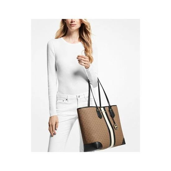 Buy β Michael Kors Signature Eva Large Tote Husk Multi β€οΈ - Image 3