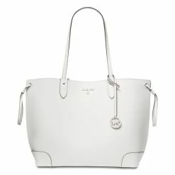 Promo π Michael Kors Leather Edith Extra Large Open Tote Optic White β¨