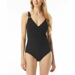 Hot Sale 🔔 Michael Kors 👩 Women's Textured One-Piece 🩱 Swimsuit Bone ❤️