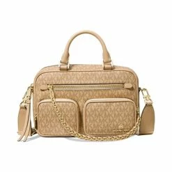 Budget ๐ฅฐ Michael Kors Signature Elliot Small Utility Camera Messenger Brown/acorn ๐